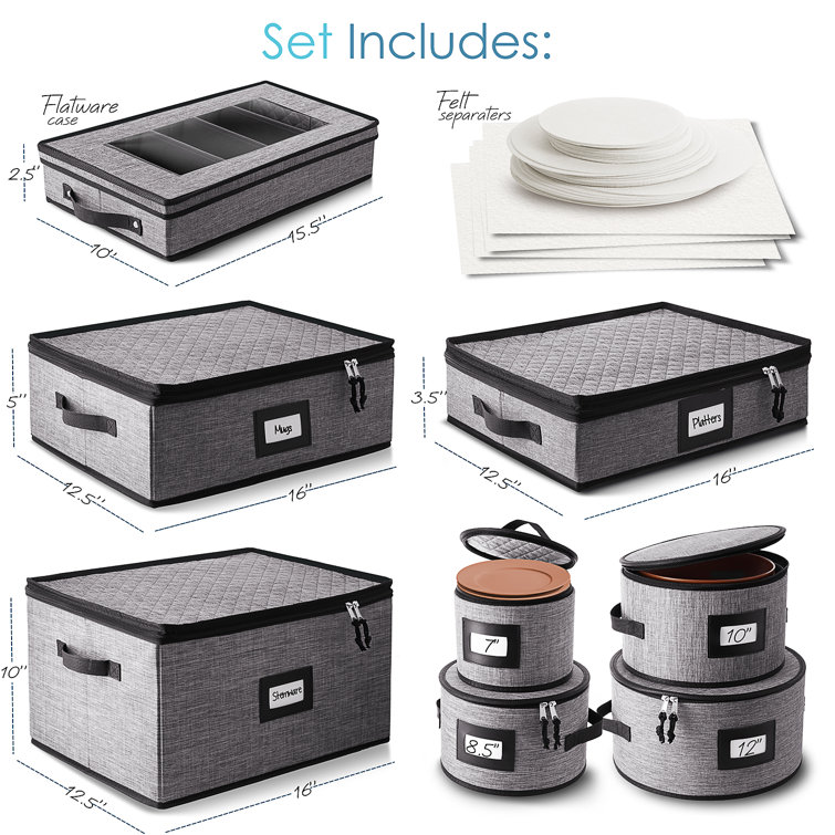 Dinnerware storage outlet set